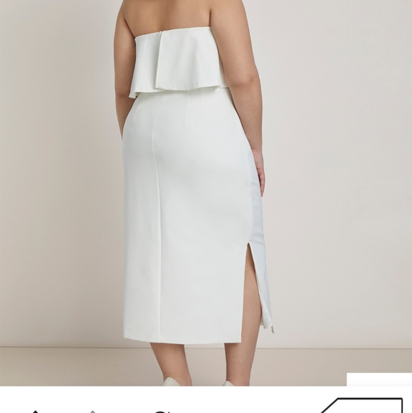 STRAPLESS BEAUTIFUL WHITE DRESS - Picture 2 of 6